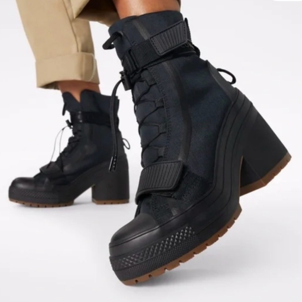 Converse Chuck Taylor All Star GR82 extra high platform boots - black womens 7.5